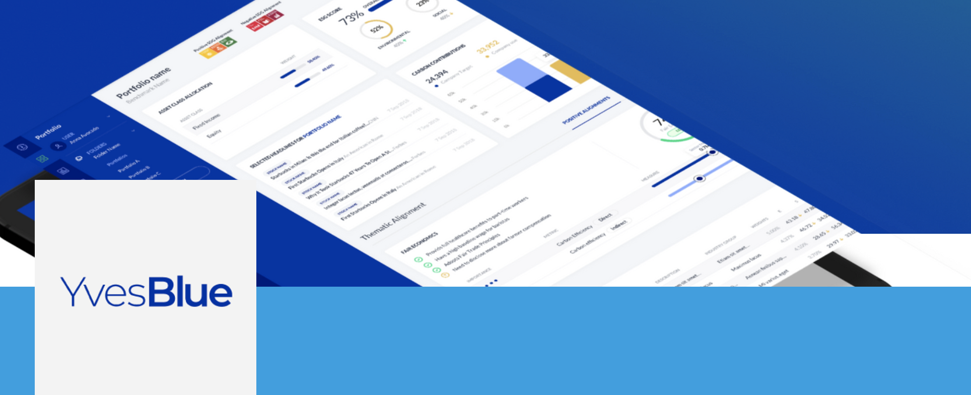 YvesBlue Core suite of analytics portfolio page